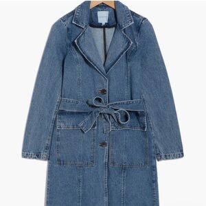Avec Les Filles Denim Trench Coat size M